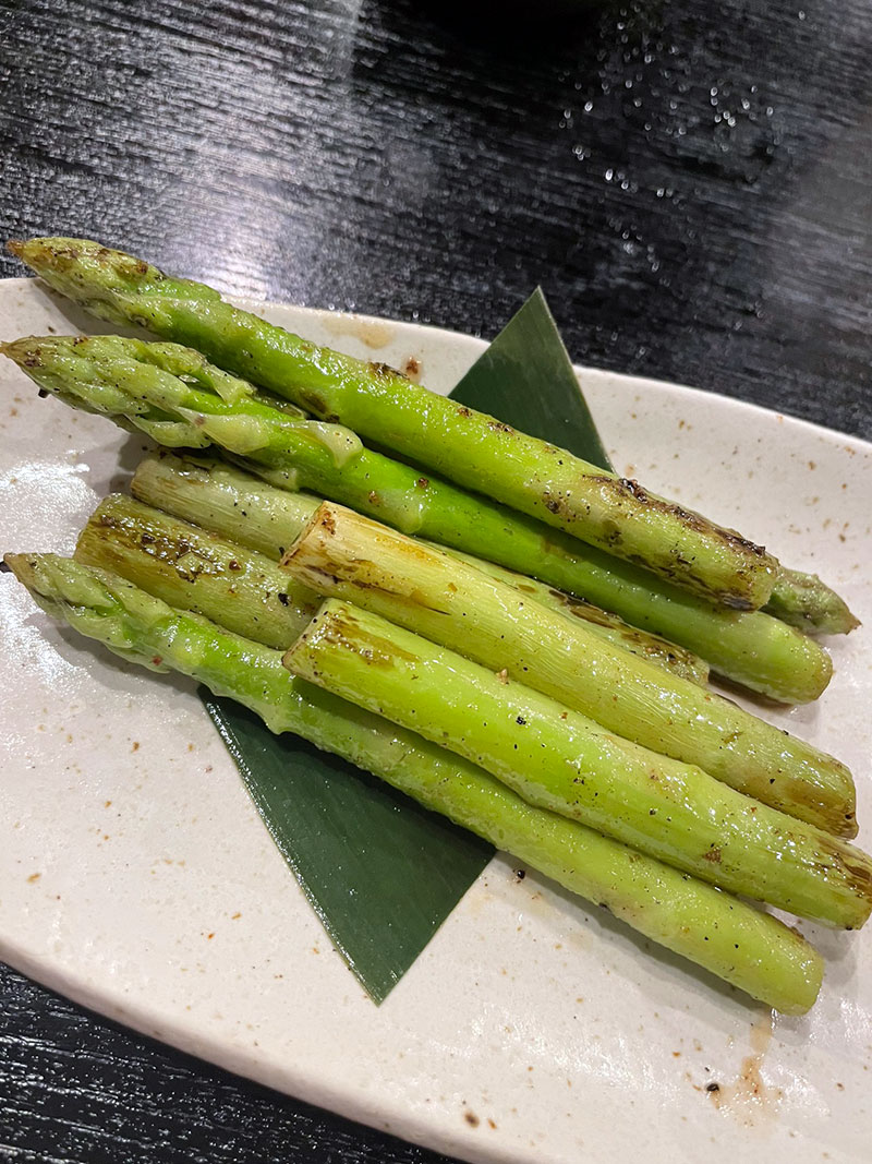 要町 お好み焼き屋さん 居酒屋 英福 アスパラ焼き